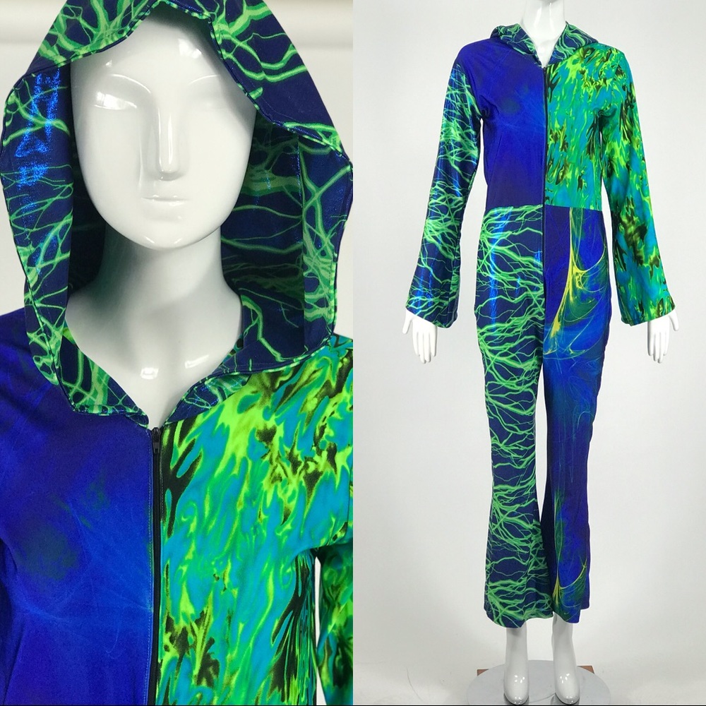 Vintage 90s Y2K Cyber onsie rave burning man looks
